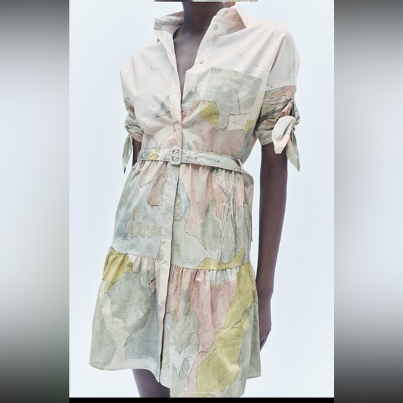 ZARA PRINTED SHORT DRESS - Picture 3 of 10